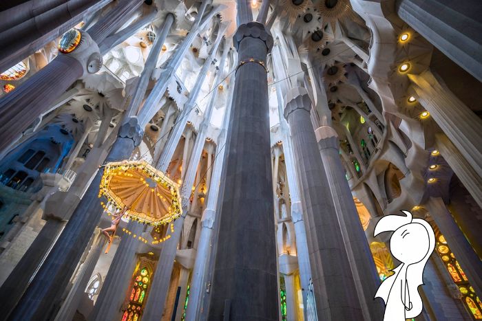 Interno della Sagrada Familia -  Barcellona